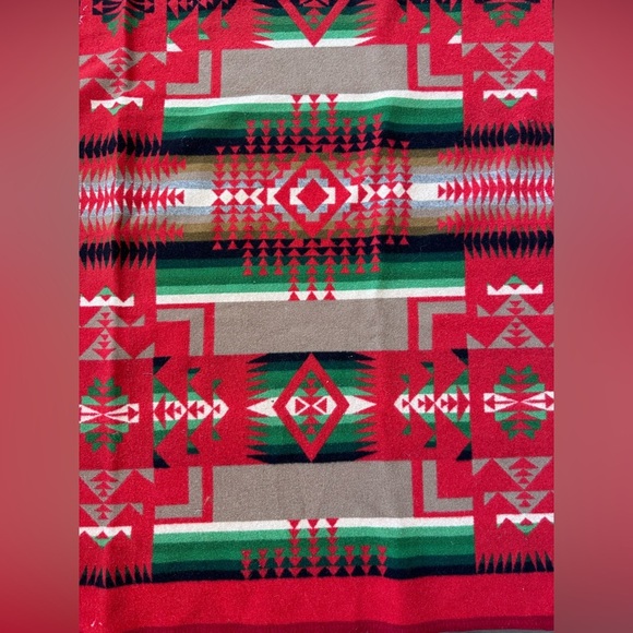 Vintage Pendleton Beaver State Chief Joseph Aztec Blanket Throw Reversible 61x71 - Picture 4 of 12
